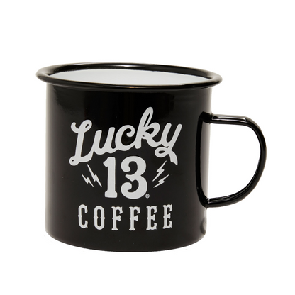 LUCKY 13 COFFEE MUG 24 oz in Black
